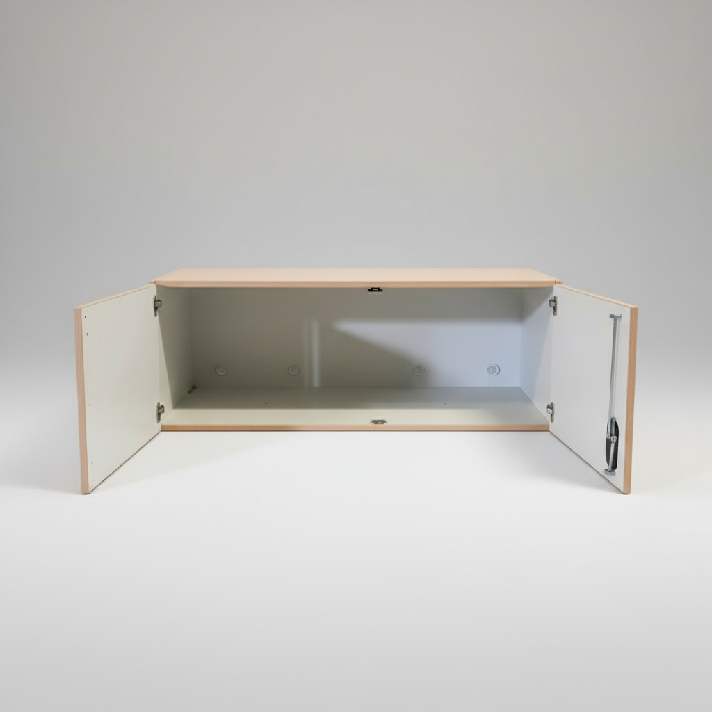 Bundeswehr Aufsatzschrank Gebraucht - Buche-Dekor | 120×60×45 cm Bild 3