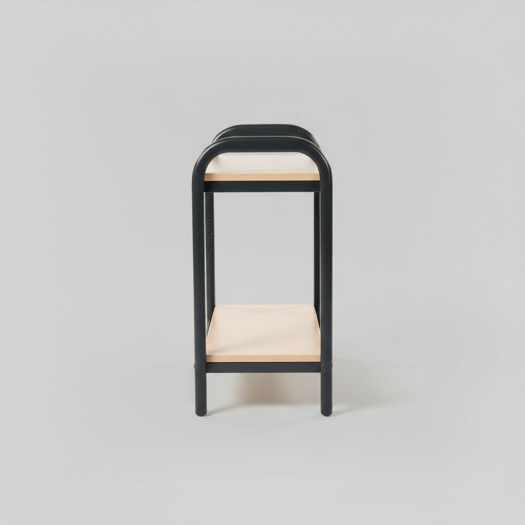 Bundeswehr Beistelltisch/Regal Gebraucht - 2 Ebenen Buche-Dekor | Nachttisch & Aufbewahrung Bild 3