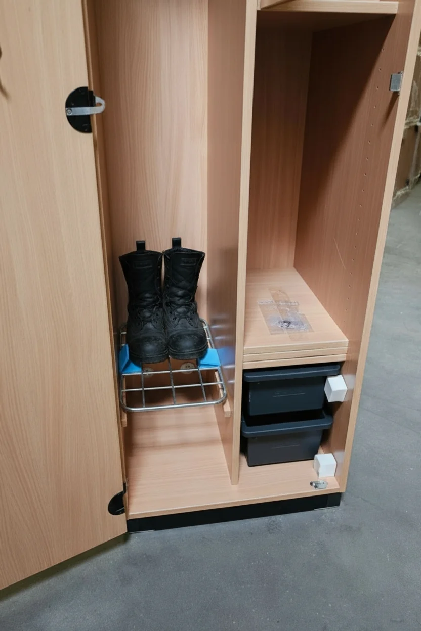 Bundeswehr Buche-Dekor Spind - Linke Variante Bild 6