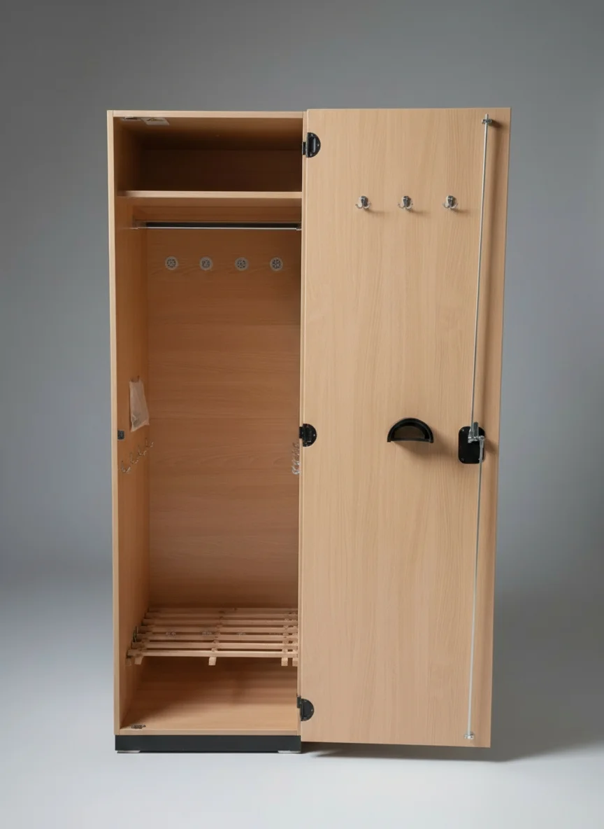 Bundeswehr Buche-Dekor Spind - Rechte Variante Bild 2