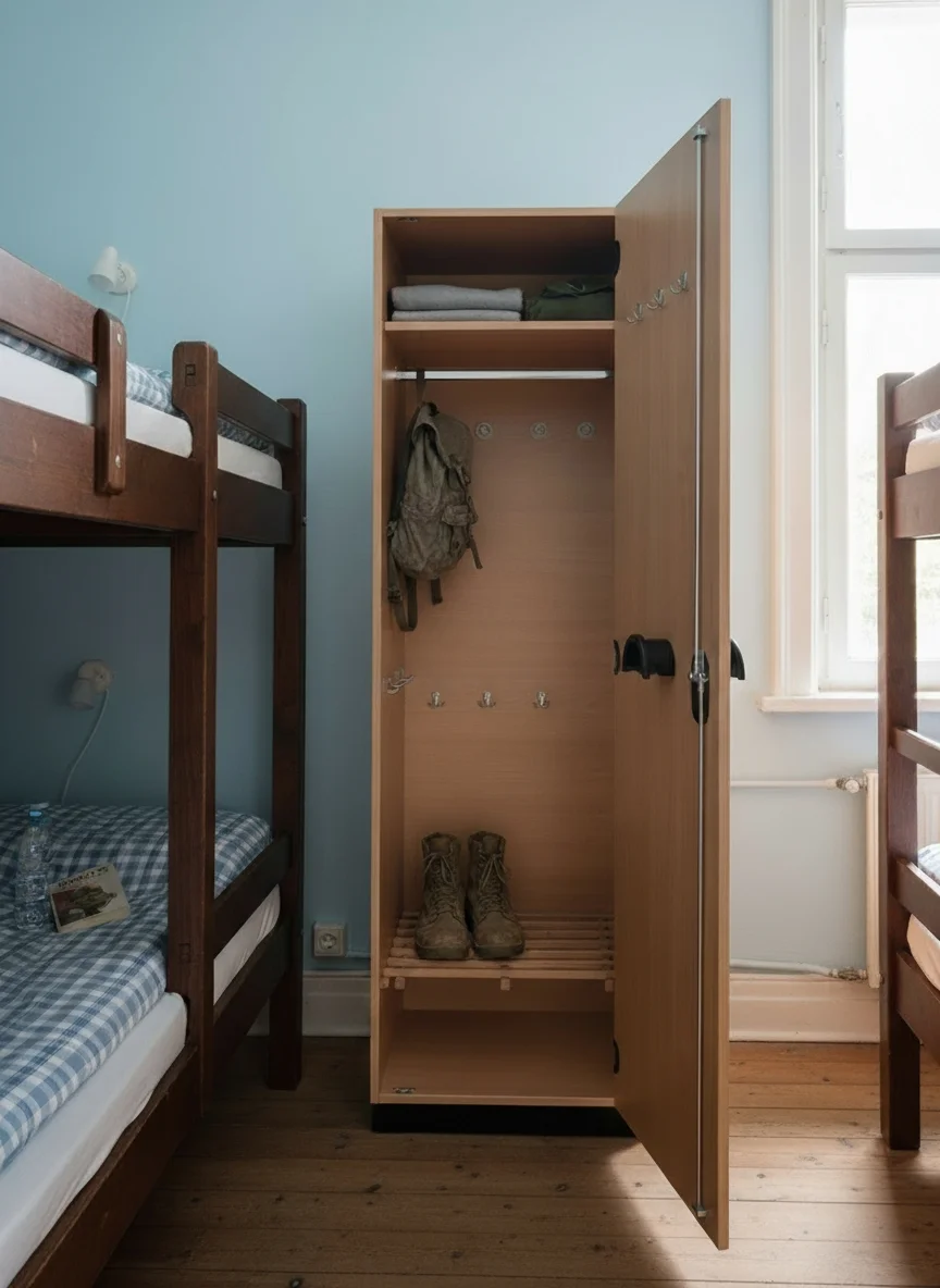 Bundeswehr Buche-Dekor Spind - Rechte Variante Bild 7