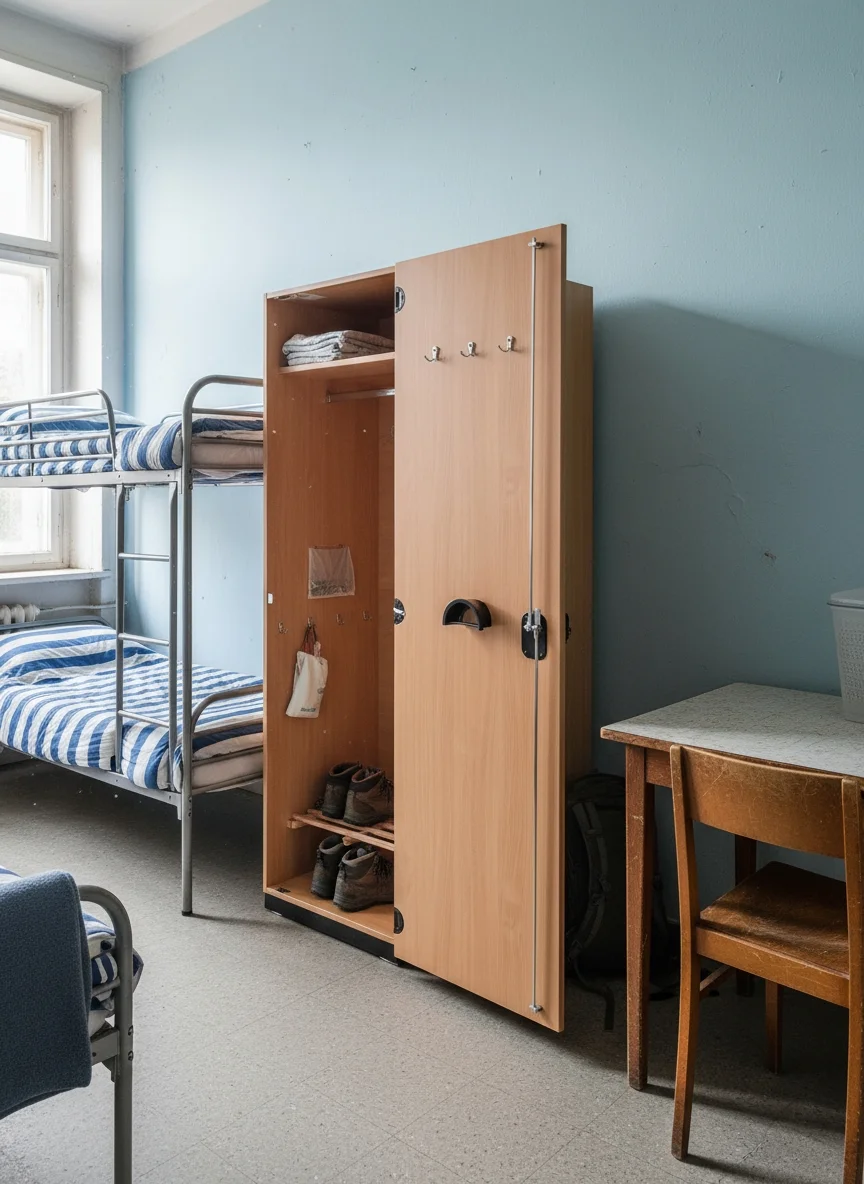 Bundeswehr Buche-Dekor Spind - Rechte Variante Bild 4