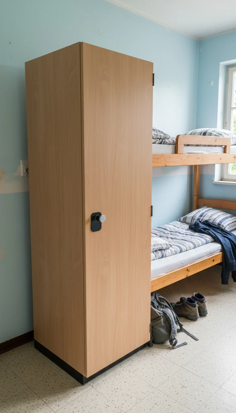 Bundeswehr Buche-Dekor Spind - Rechte Variante Bild 6