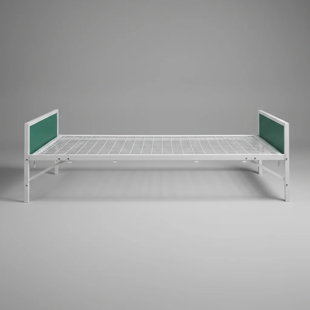 Bundeswehrbett Olympia - Einzelbett klappbar, Gitter- oder Federrost, Gebrauchtware