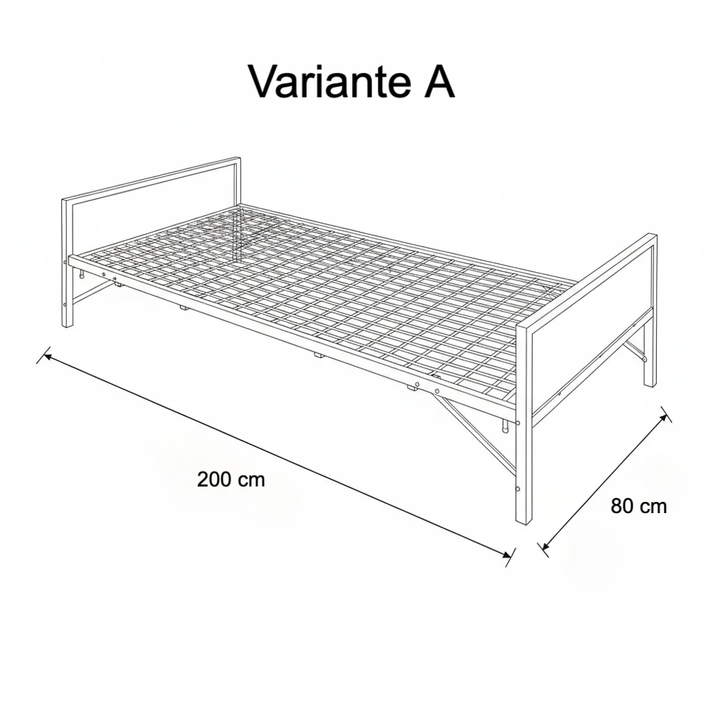 Bundeswehrbett Olympia - Einzelbett klappbar, Gitter- oder Federrost, Gebrauchtware Bild 5